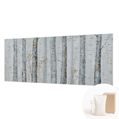 Premium photo wallpaper with a birch trees motif