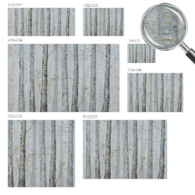 Premium photo wallpaper with a birch trees motif
