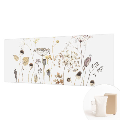 Non-woven wall mural with a wildflower design