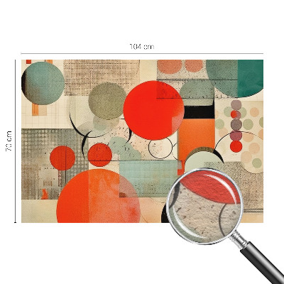Decorative wall mural for living room with a colorful abstract design