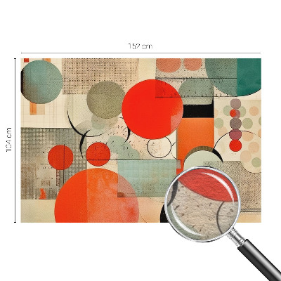 Decorative wall mural for living room with a colorful abstract design