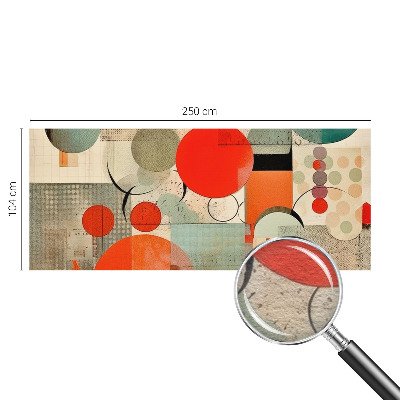 Decorative wall mural for living room with a colorful abstract design