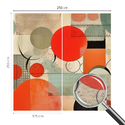 Decorative wall mural for living room with a colorful abstract design