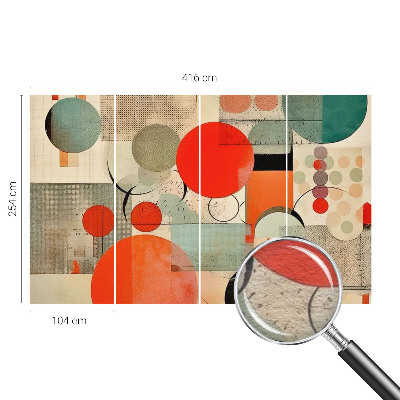 Decorative wall mural for living room with a colorful abstract design