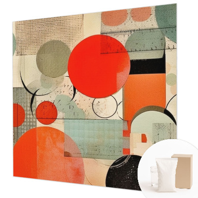 Decorative wall mural for living room with a colorful abstract design