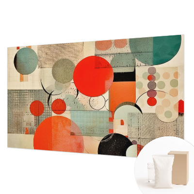 Decorative wall mural for living room with a colorful abstract design