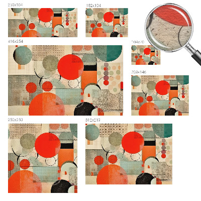 Decorative wall mural for living room with a colorful abstract design