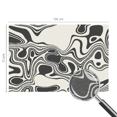 Wall mural with a dynamic lines design