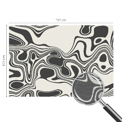 Wall mural with a dynamic lines design