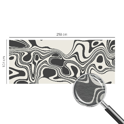 Wall mural with a dynamic lines design