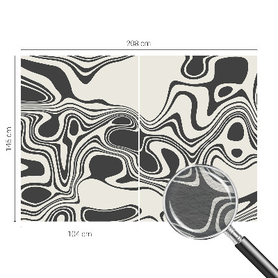 Wall mural with a dynamic lines design