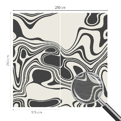 Wall mural with a dynamic lines design