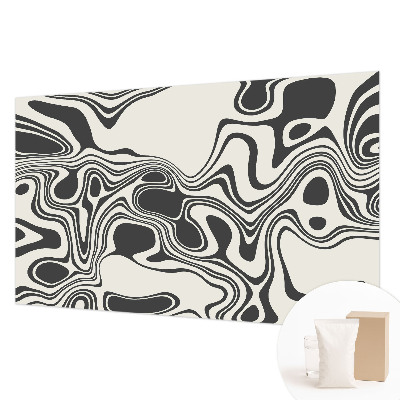 Wall mural with a dynamic lines design