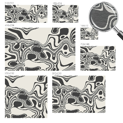 Wall mural with a dynamic lines design
