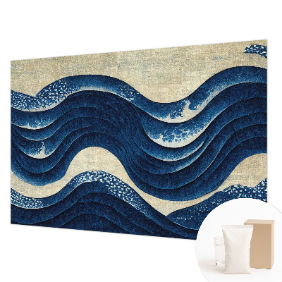 Photo wallpaper with an oceanic forms design