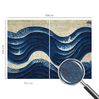 Photo wallpaper with an oceanic forms design