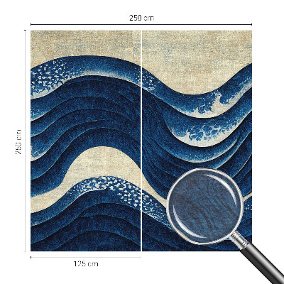 Photo wallpaper with an oceanic forms design