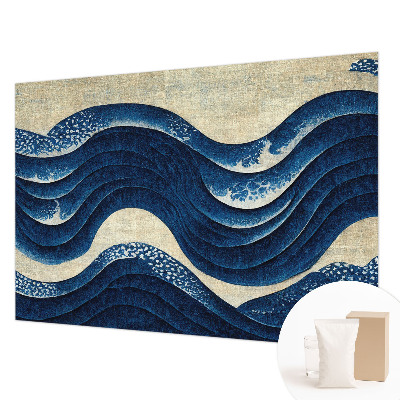 Photo wallpaper with an oceanic forms design