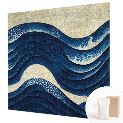 Photo wallpaper with an oceanic forms design