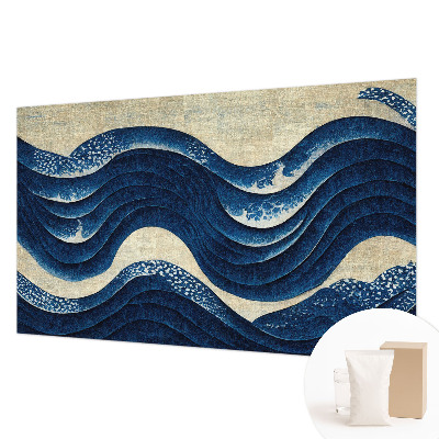 Photo wallpaper with an oceanic forms design