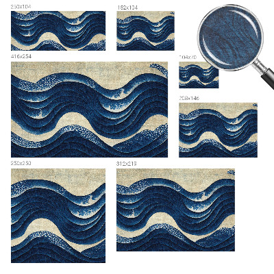 Photo wallpaper with an oceanic forms design