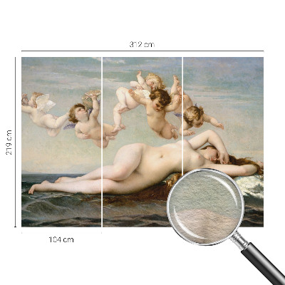 Large wallpaper mural depicting a mythical scene