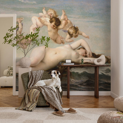 Large wallpaper mural depicting a mythical scene