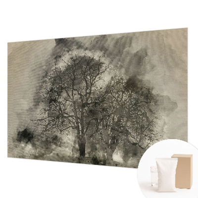 Photo wall mural with a mysterious trees motif