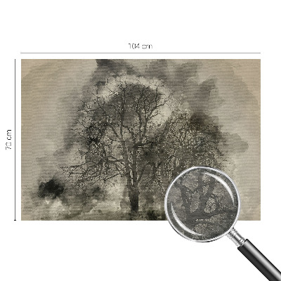 Photo wall mural with a mysterious trees motif