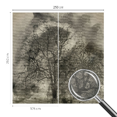 Photo wall mural with a mysterious trees motif