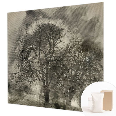 Photo wall mural with a mysterious trees motif