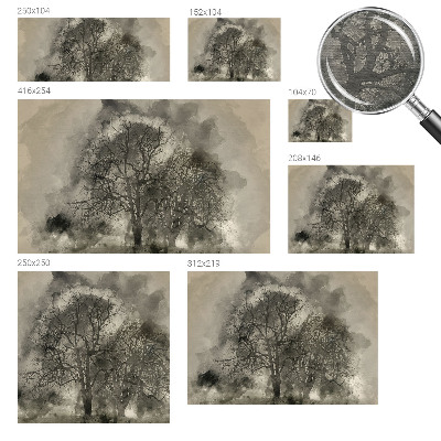 Photo wall mural with a mysterious trees motif