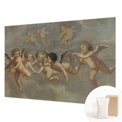 Wall mural for bedroom with angelic figures