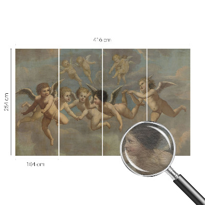 Wall mural for bedroom with angelic figures