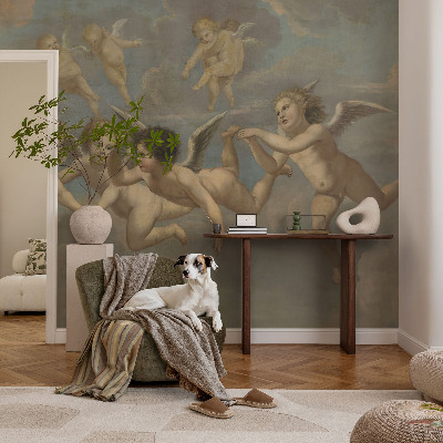 Wall mural for bedroom with angelic figures