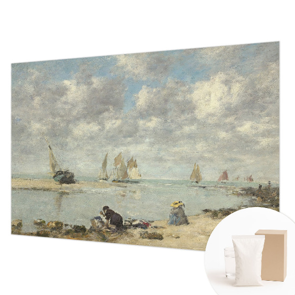 Wallpaper mural for living room with a seascape design