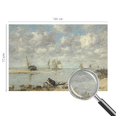 Wallpaper mural for living room with a seascape design