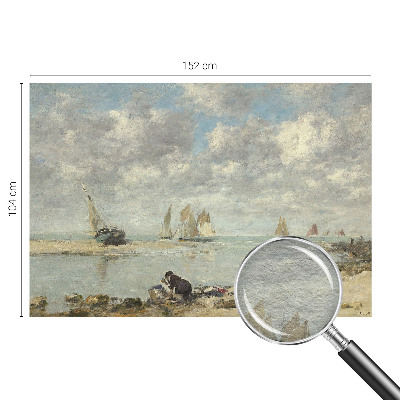 Wallpaper mural for living room with a seascape design