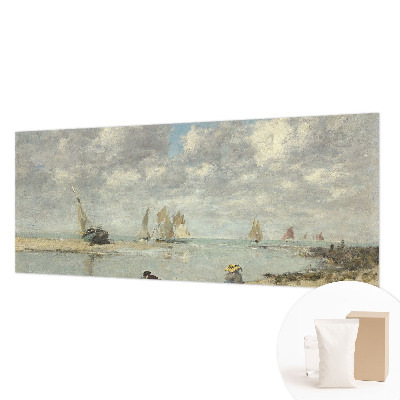 Wallpaper mural for living room with a seascape design