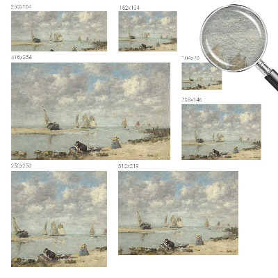 Wallpaper mural for living room with a seascape design