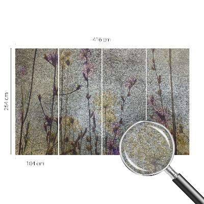 Bedroom wall mural wallpaper with a wildflower design