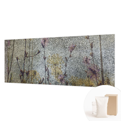 Bedroom wall mural wallpaper with a wildflower design