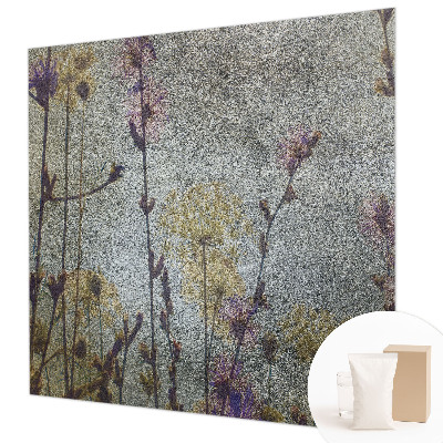 Bedroom wall mural wallpaper with a wildflower design