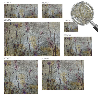 Bedroom wall mural wallpaper with a wildflower design