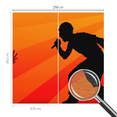 Large wallpaper mural featuring a rhythmic scene