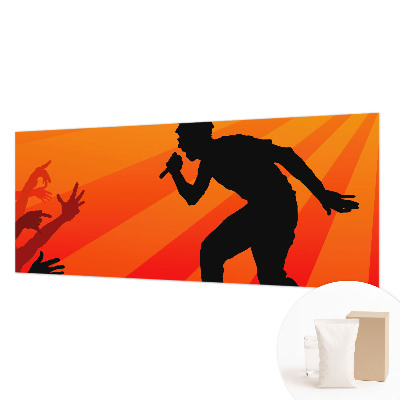 Large wallpaper mural featuring a rhythmic scene