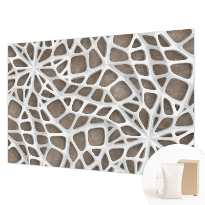 Modern wall mural for bedroom with a lace net pattern