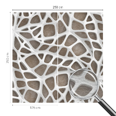 Modern wall mural for bedroom with a lace net pattern