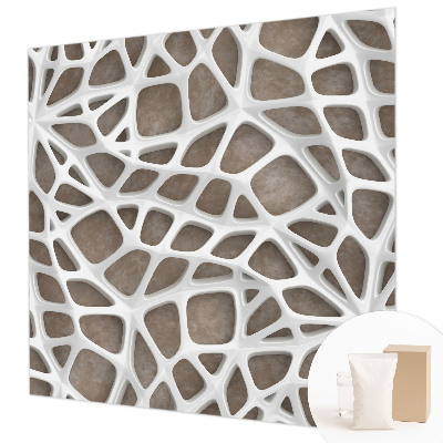 Modern wall mural for bedroom with a lace net pattern