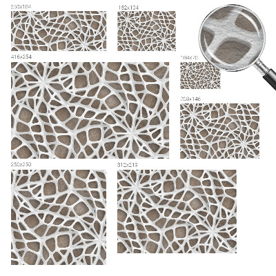 Modern wall mural for bedroom with a lace net pattern
